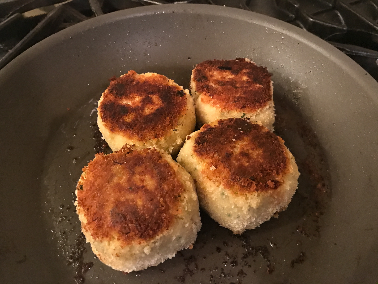 Crab cakes and steak